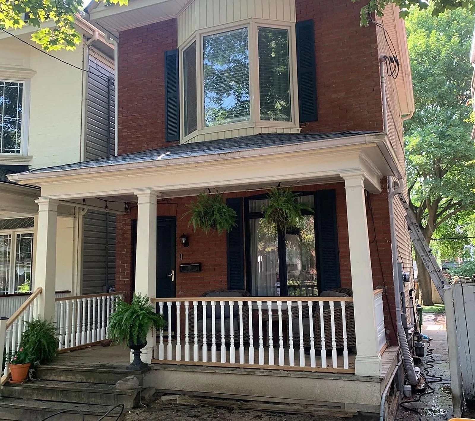 Before: A Riverdale porch, painted black